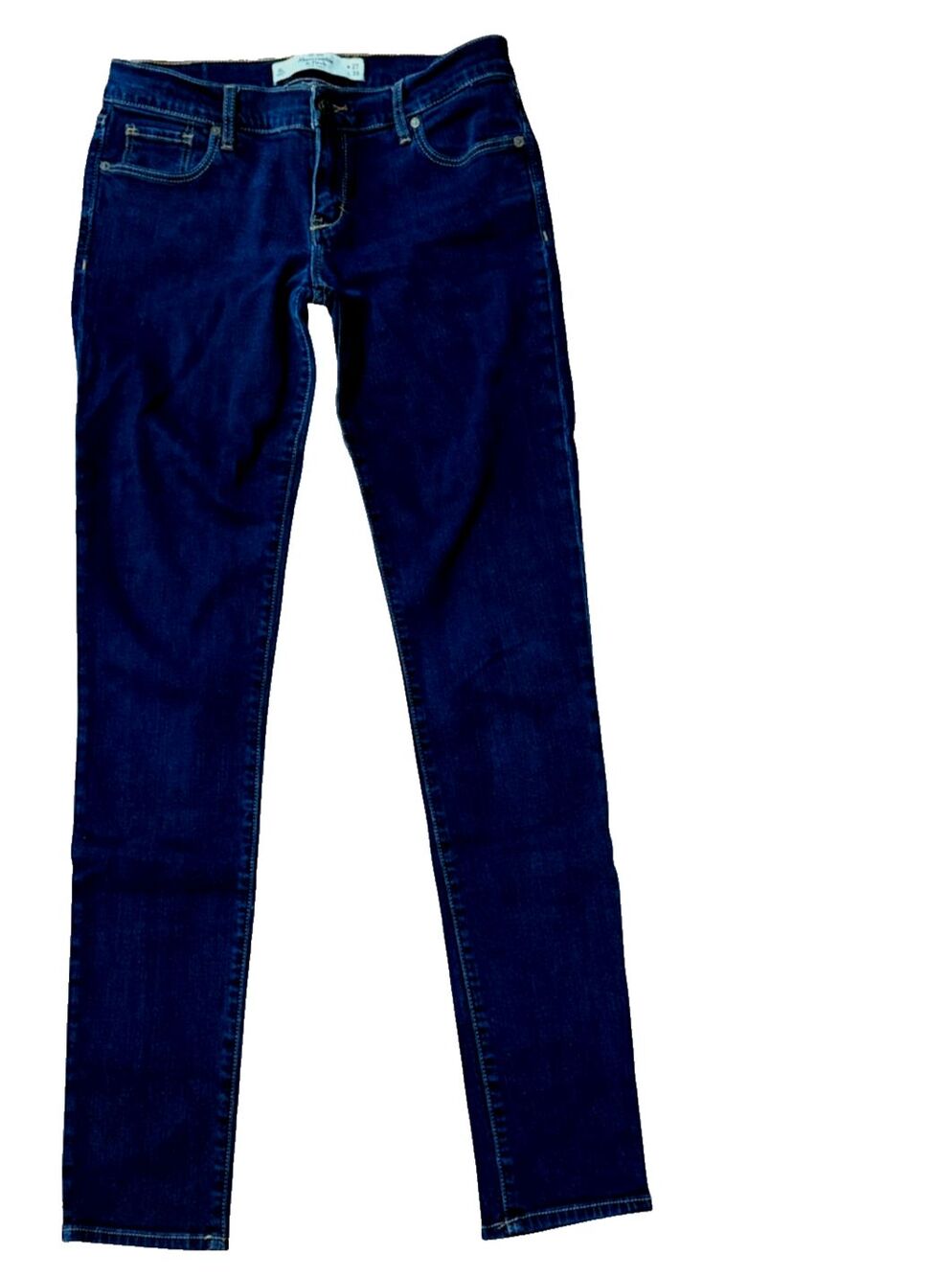 Abercrombie & Fitch Skinny Dark Wash Low Rise Jeans Blue Stretch Denim 4 L 27 33